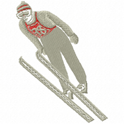 Ski Embroidery Design 12